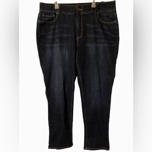 People's Liberation Blue Tapered Jeans Women’s 20W High Rise Stretch New NWT - Picture 8 of 16